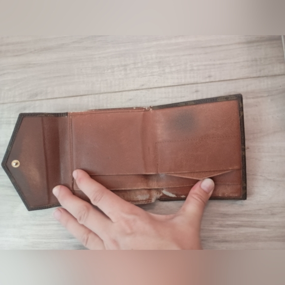 Louis Vuitton W Hook Wallet Monogram Beige Monogram Canvas Authentic - Picture 8 of 14